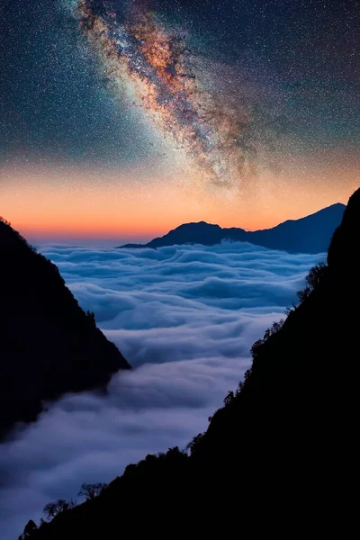 Paisagem Himalaia Noite — Fotografia de Stock