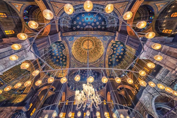 Архитектура Великой Мечети Мухаммада Али Паши Каире Египет — стоковое фото