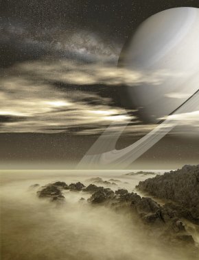 Satürn Titan Ay'dan görüntülendi