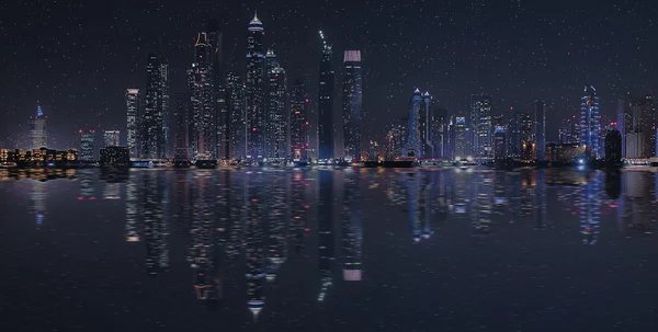 Dubai város elmélkedés — Stock Fotó