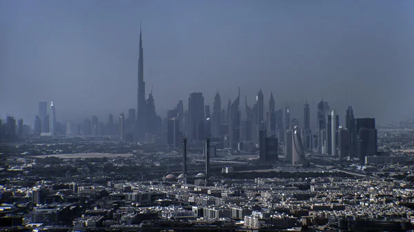 Dubai paisaje urbano visto desde lo alto — Foto de Stock
