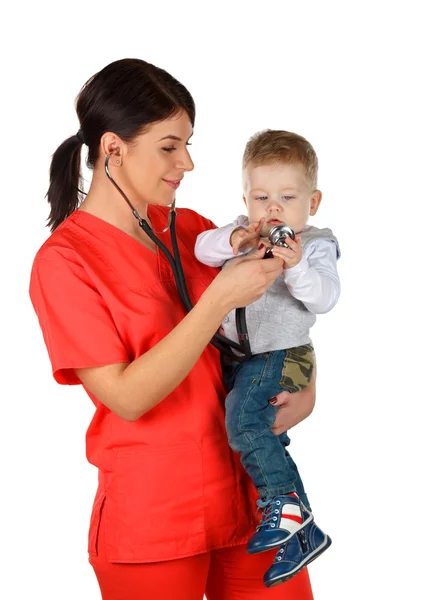 Pediatrician and child — Stock Photo, Image