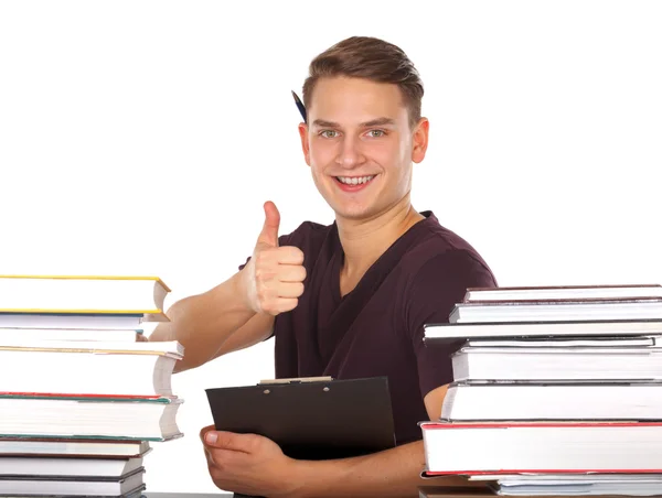 Feliz estudiante masculino — Foto de Stock