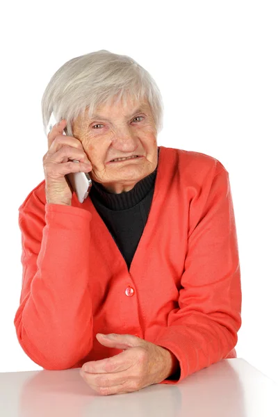 Talking on mobile phone — Stock Photo, Image