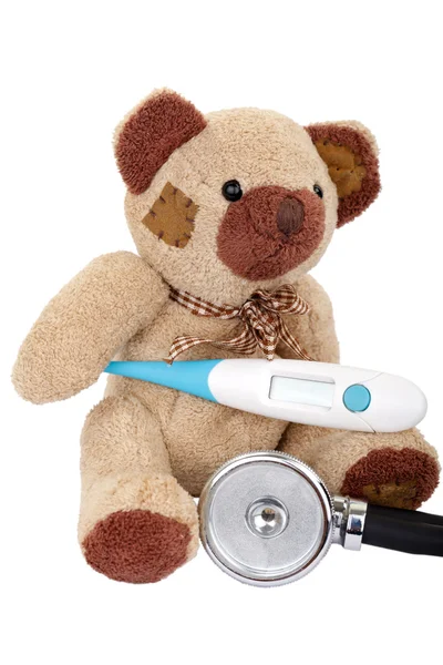 Teddy bear under treatment — Stock Photo, Image