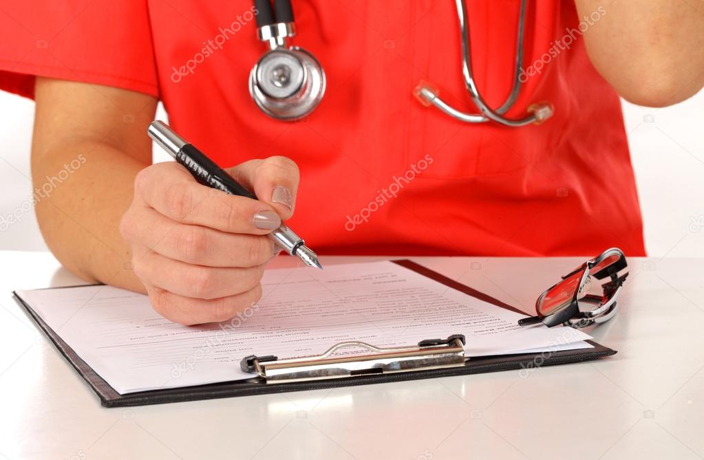 Medical paperwork signing — Stock Photo © ocskaymark 106242096