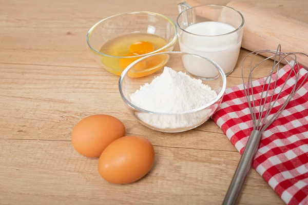 Ingredientes Pan Jengibre Casero Mesa Madera Tradición Actividad Adviento Recetas — Foto de Stock