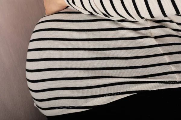 Imagen Una Mujer Embarazada Con Las Manos Vientre — Foto de Stock