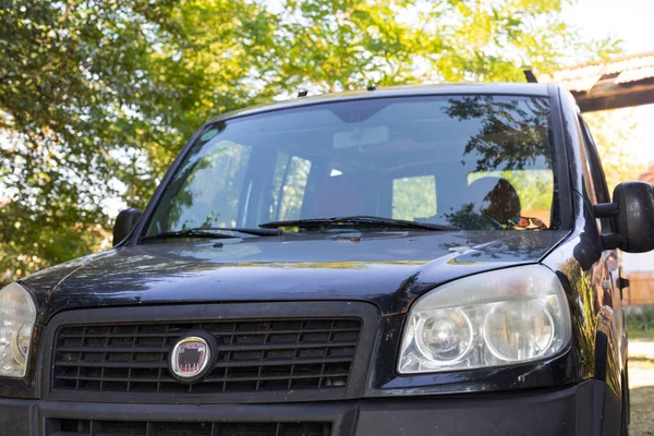 Zavřít Obrázek Světlometů Moderní Auto — Stock fotografie