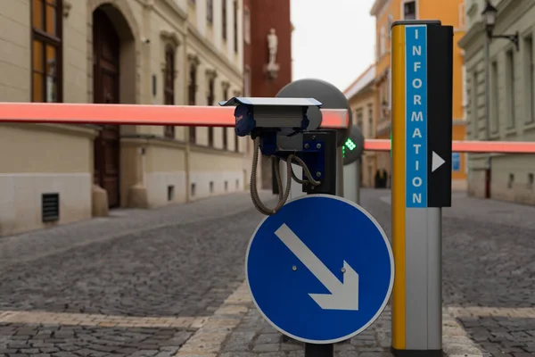 Automatic Car Barrier Residential Area Parking Lot — Stock Photo, Image