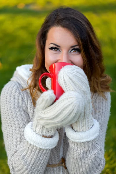 Drinking coffee — Stock Photo, Image