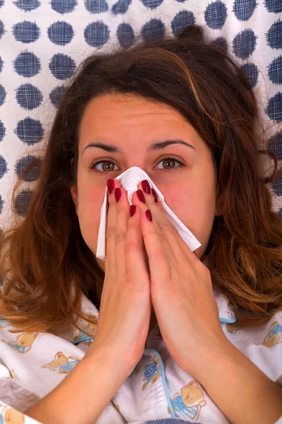 Unwell woman — Stock Photo, Image