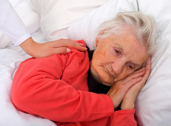 Sleeping elderly — Stock Photo, Image