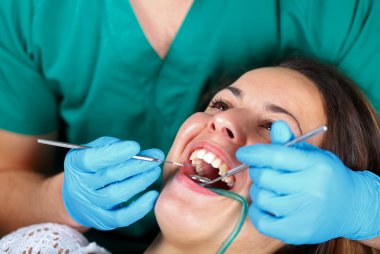 Dental examination clipart