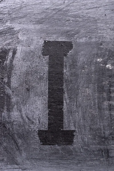 Siyah grunge alfabe. Harf ı — Stok fotoğraf