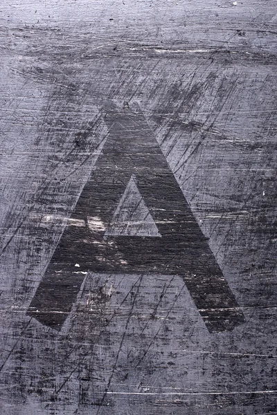 Siyah grunge alfabe. A harfi — Stok fotoğraf