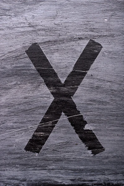 Black grunge alphabet. Letter X — Stock Photo, Image