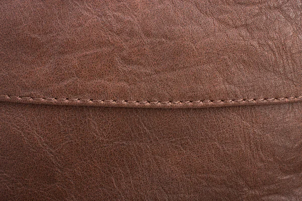 Braunes Leder mit Details und Textur Stockbild