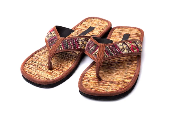 Beach sandals natural fiber — Stock Photo, Image