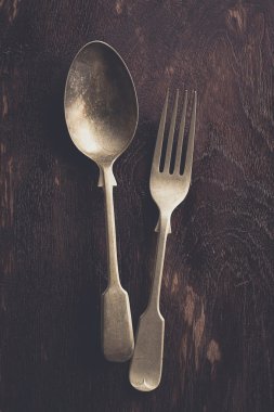 Vintage çatal ve kaşık