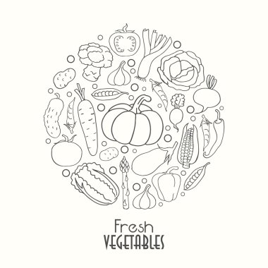 Bir daire içinde şık sebze