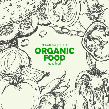 Sebze kroki tarzı ile arka plan