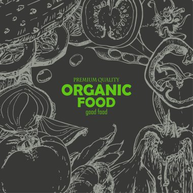 Sebze kroki tarzı ile arka plan