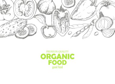 Sebze kroki tarzı ile arka plan