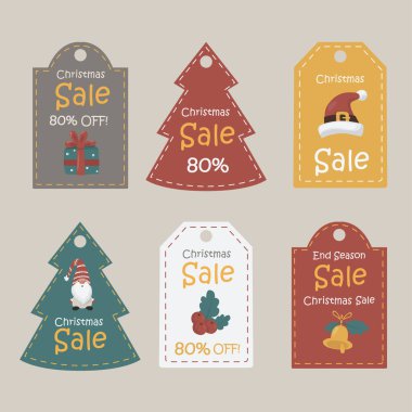 Noel indirimi etiketi koleksiyonu