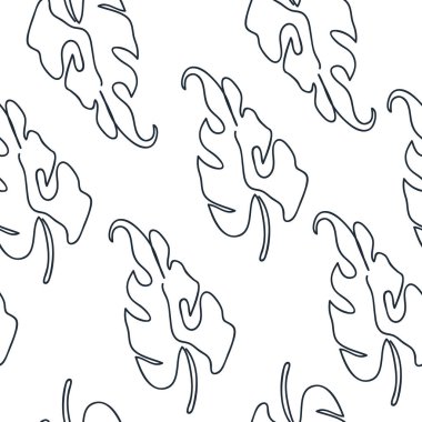 Contemporary seamless pattern with leaves.