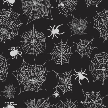 vektör seamless modeli ile örümcekler. vektör çizimler