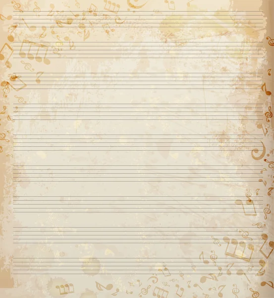 Ancienne page vectorielle avec un camp de musique — Image vectorielle