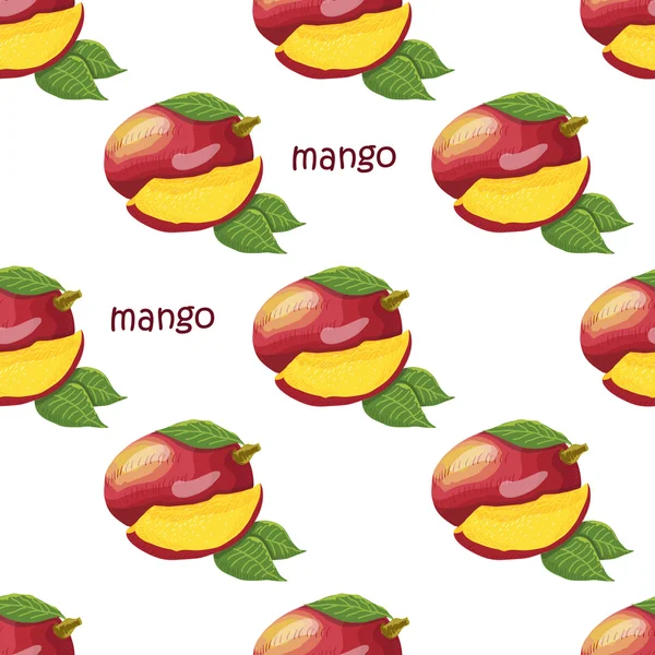 Varrat nélküli mintát a mango — Stock Vector