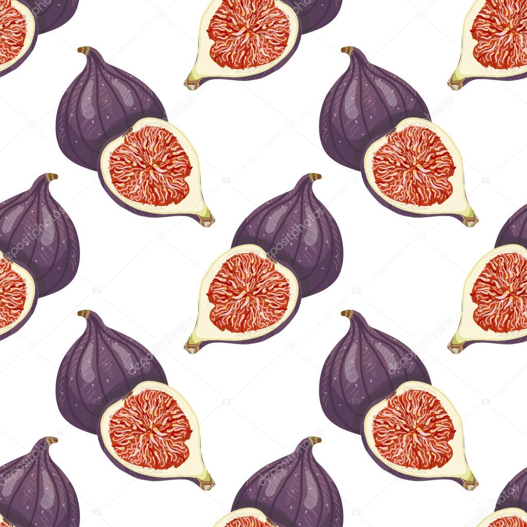 Seamless pattern with figs