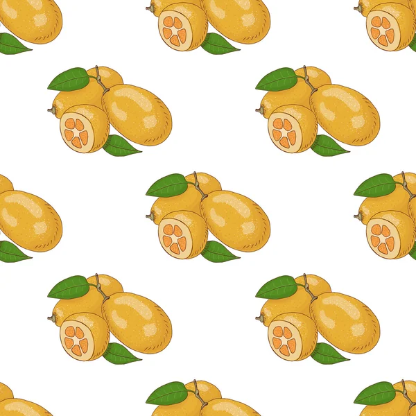 Naadloze patroon met kumquat — Stockvector