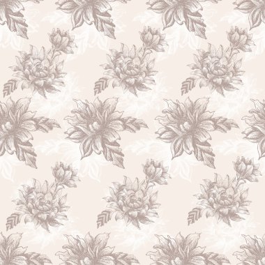 vintage çiçekler ile Seamless Modeli