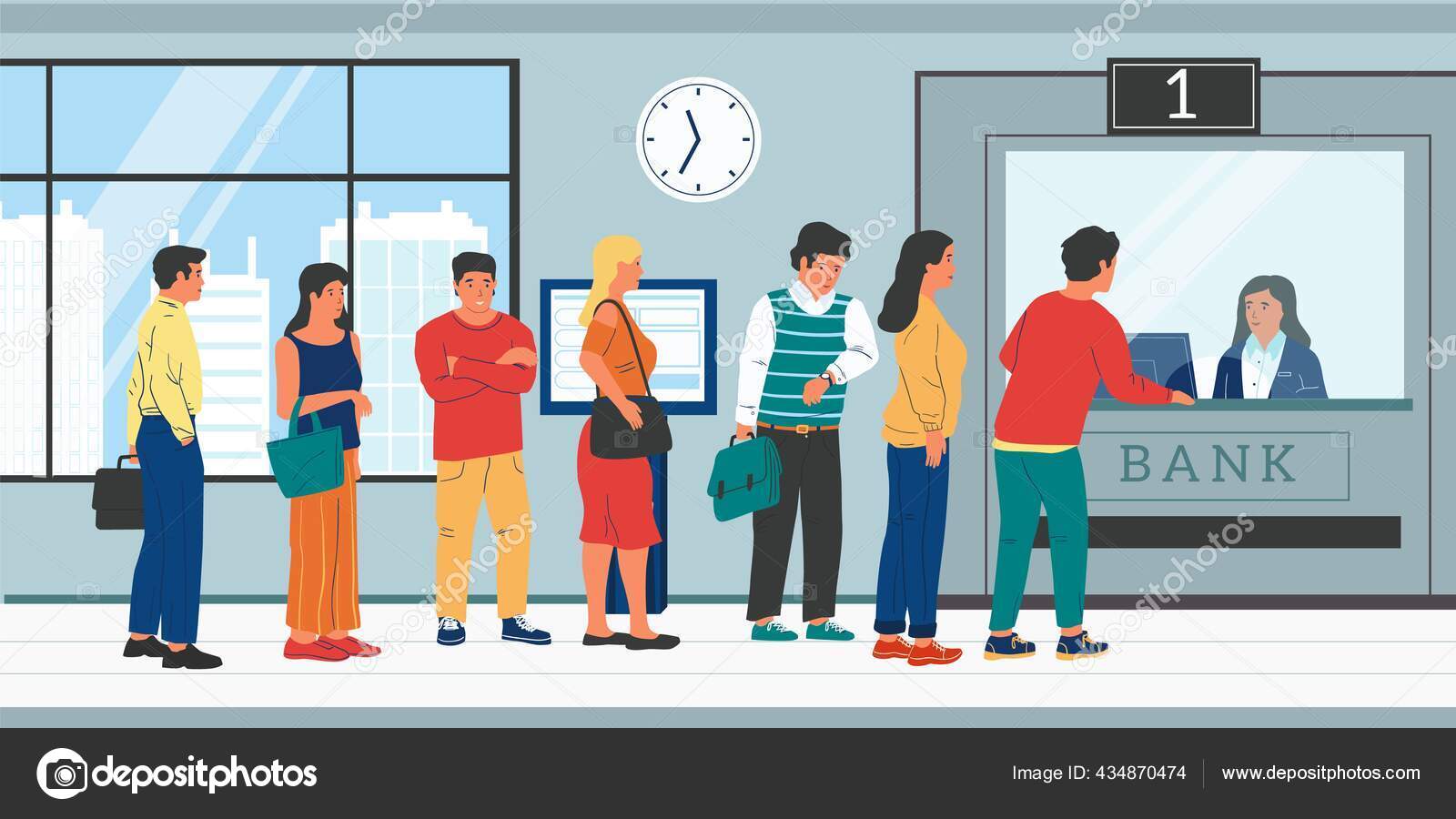 человек стоит на банке