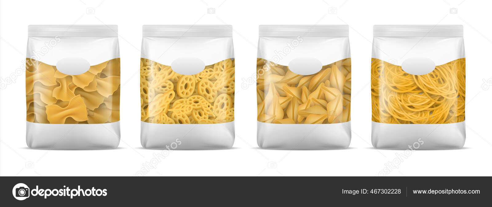 Download Pasta Package Realistic Spaghetti Or Noodle Bag Mockup Blank Macaroni Plastic 3d Packaging Set For Branding Italian Food Template Container With Copy Space Vector Flour Products Vector Image By C Spicytruffel