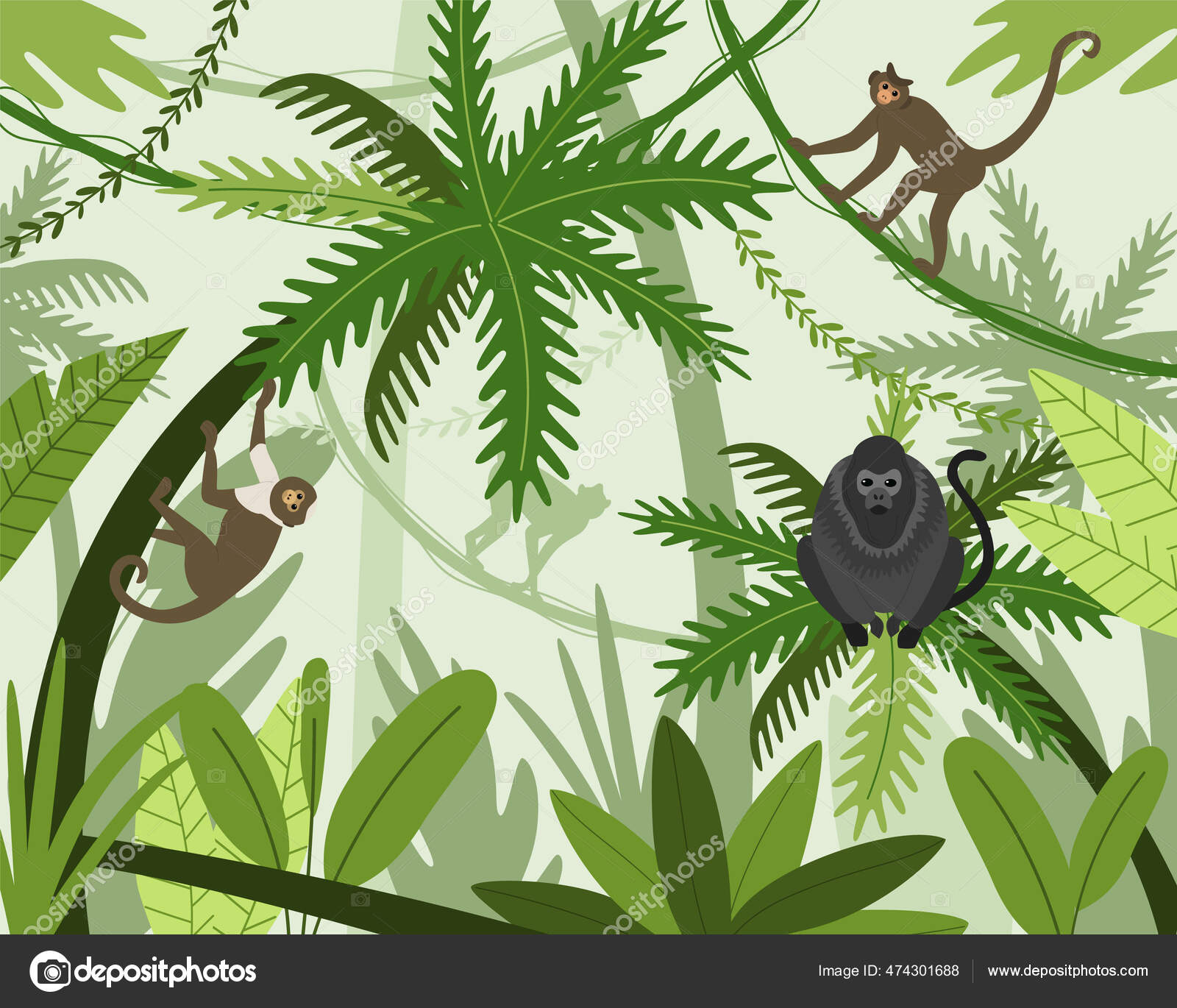 Jungle cartoon Vector Art Stock Images | Depositphotos Jungle cartoon Vector Art Stock Images | Depositphotos