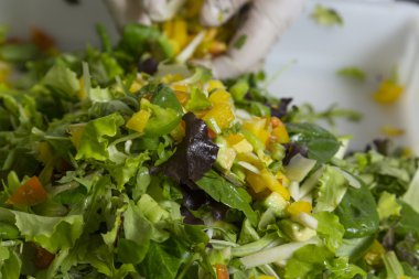 Yeşil salata ve diğer sebzeler