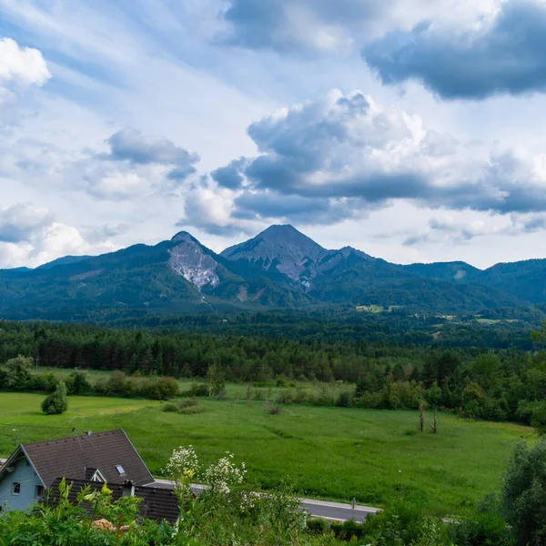 Adembenemend Uitzicht Oostenrijkse Alpen Rond Faaker See Bij Drobollach Karinthië — Stockfoto