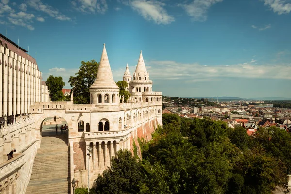 Sightseeing Fiskarbastionen Sommardag Budapest Ungern — Stockfoto