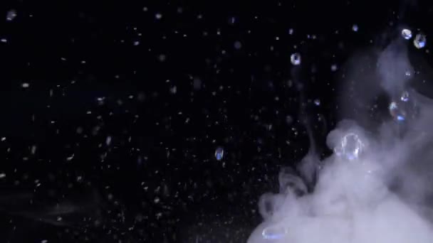 Füst Fekete Háttérrel Misztikus Köd Felvétel Füst Szerkezete Equalizer Videó — Stock videók