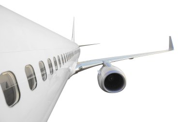 Ticari uçak yan görünüm kanadı