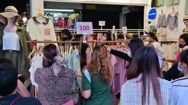 Bangkok Tailandia Novembre 2020 Persone Non Identificate Indossano Una Maschera — Video Stock