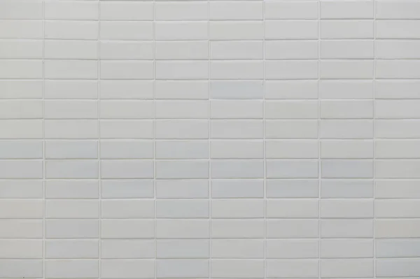 Weiße Rechteck Mosaik Fliesen Textur Hintergrund — Stockfoto