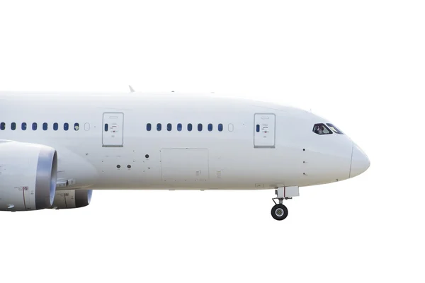 Vista lateral del avión comercial — Foto de Stock