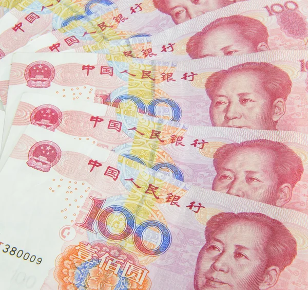 Closeup of china one hundred yuan Royalty Free Stock Photos