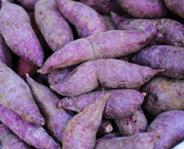 Taze kırmızı tatlı patates