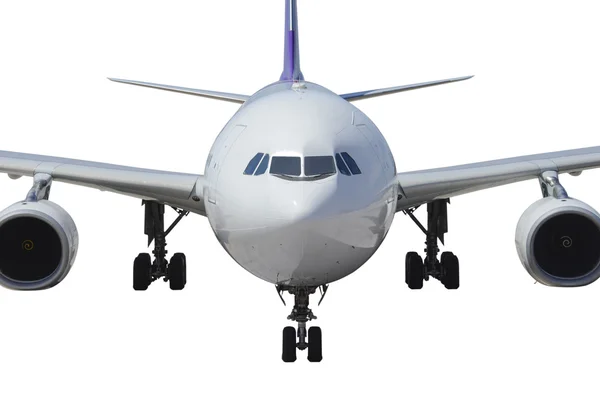 Airplane front view — Stock Photo, Image